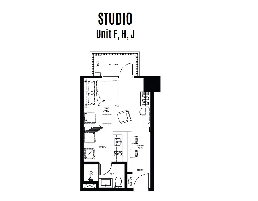 Studio Unit F, H, J