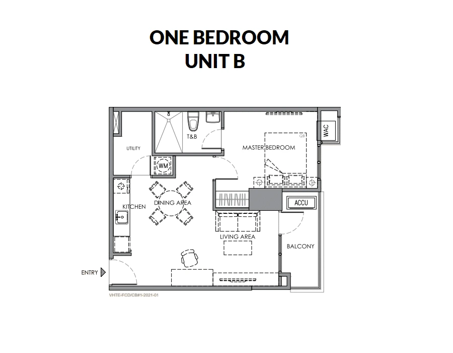 1 Bedroom Unit B